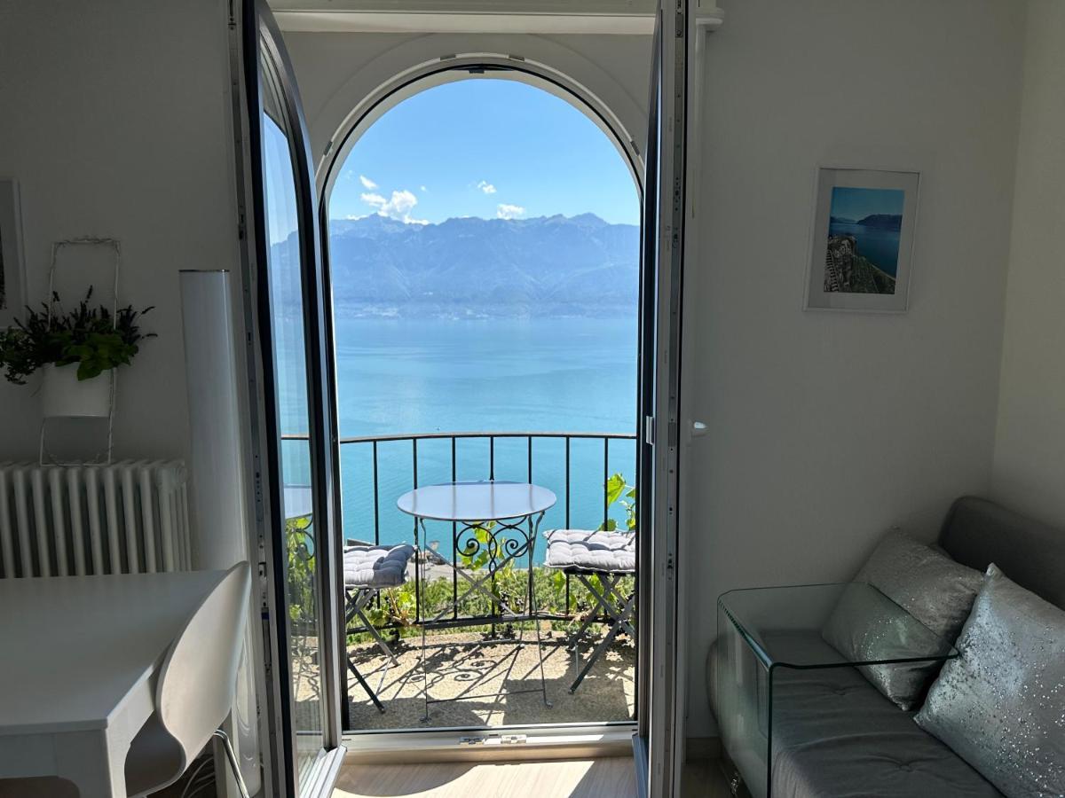 Room With 360° View Overlooking Lake Geneva And Alps Puidoux Exteriör bild